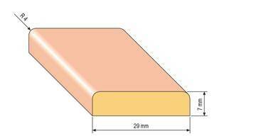 Lišta krycí – 29 × 7 × 2000 mm
