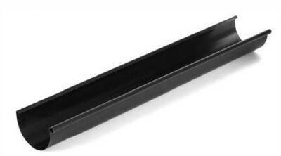 Okapový žlab, rozvinutá šířka 250 mm, pozink lakovaný – černý - 4 m