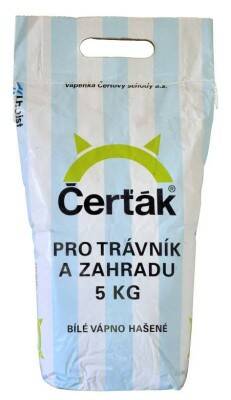 Vápno bílé hašené Čerťák pro zahradu – 5 kg